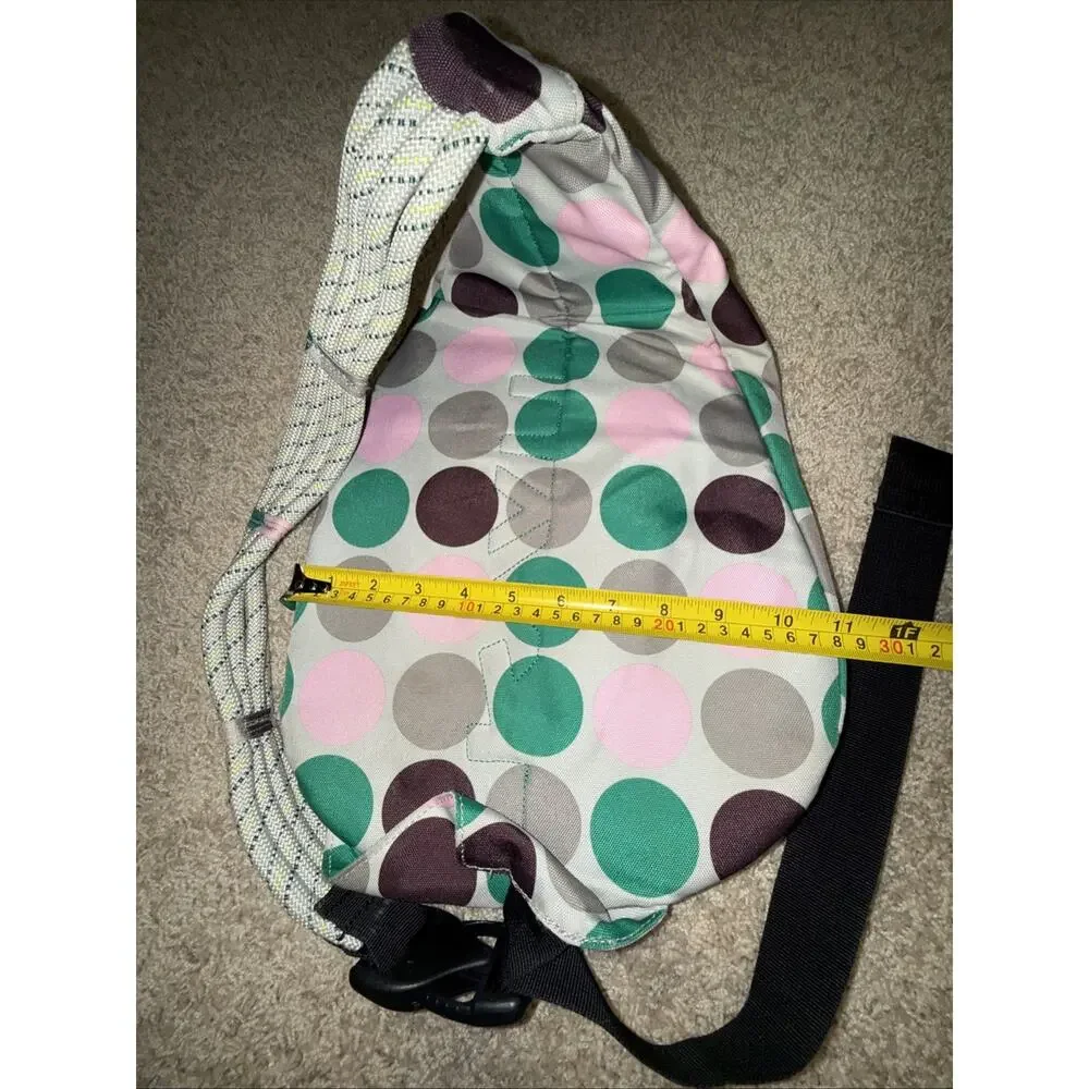 KAVU Rope Bag Sling Backpack Polka Dot Green Pink Grey Crossbody